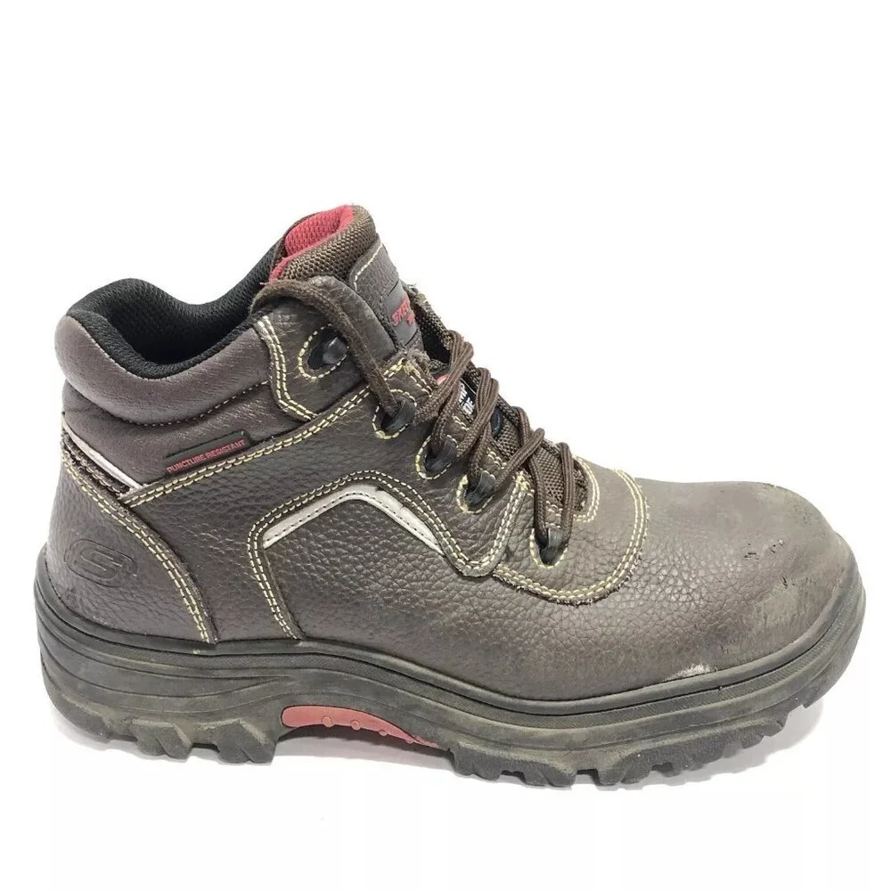 Skechers Men’s Burgin-Sosder Brown Composite Toe Work Boots, Size 11 M